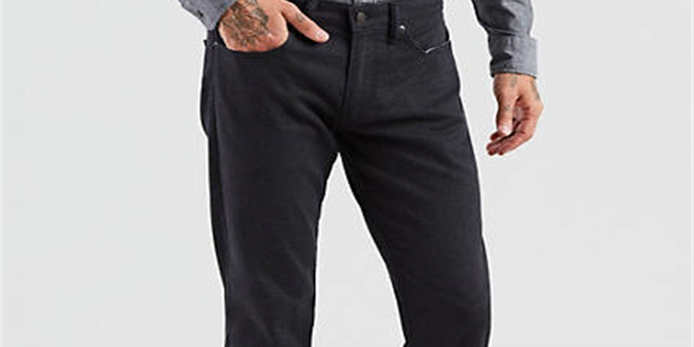 Levi's Men's Stretch Slim Fit Stretch Jeans Black Size 40X32