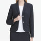 Calvin Klein Women's Flap Pocket Two Button Blazer Blue Size 6