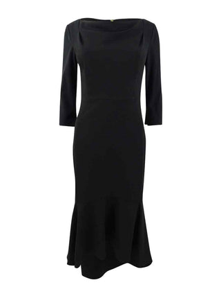Calvin Klein Women's Ruffled-Hem MIDI Dress Black Size 4