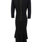 Calvin Klein Women's Ruffled-Hem MIDI Dress Black Size 4