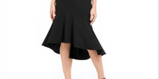 Calvin Klein Women's Ruffled-Hem MIDI Dress Black Size 4