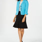 Le Suit Women's Three Button Skirt Suit Blue Size 12