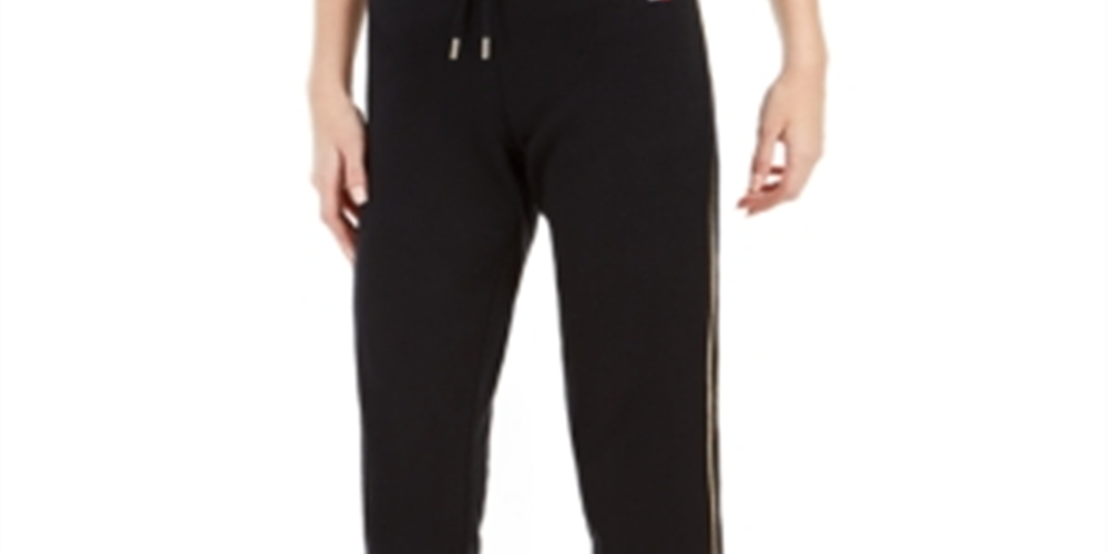 Tommy Hilfiger Women's Sport Sweatpants Joggers Fitness Black Size Medium