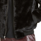 INC Men's Onyx Faux Fur Bomber Jacket  Black Comb Black Size XXL