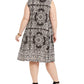 Style & Co Women's Plus Printed Sleeveless Dress Black Size 3X