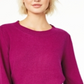 Charter Club Women's Pure Cashmere Balloon-Sleeve Sweater Wine Size Large