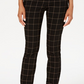 Charter Club Women's Windowpane Plaid Pants Black Size 10P
