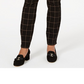 Charter Club Women's Windowpane Plaid Pants Black Size 10P