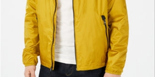 Calvin Klein Men's Lightweight Ripstop Jacket Yellow Size Large
