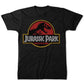 Jurassic Park Men's Printed Cotton Graphic T-Shirt Black Size Large