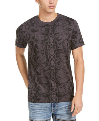 Guess Men's Python Print T-Shirt Gray Size Small
