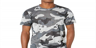 Nike Men's Dri-fit Camo Training T-Shirt Gray Size S