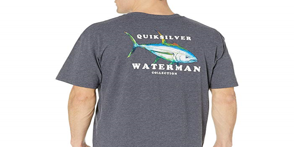 Quiksilver Men's Parisian Night Heath Brotype Crewneck Tee Shirts -Gray  Size XX-Large