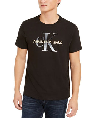 Calvin Klein Men's Jeans Metallic Cotton Logo T-Shirt -Black Size XX-Large