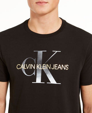 Calvin Klein Men's Jeans Metallic Cotton Logo T-Shirt -Black Size XX-Large