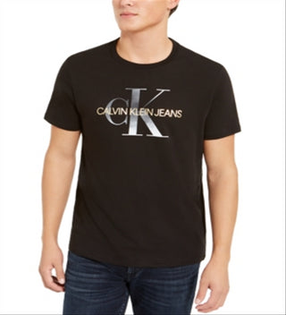 Calvin Klein Men's Jeans Metallic Cotton Logo T-Shirt -Black Size XX-Large