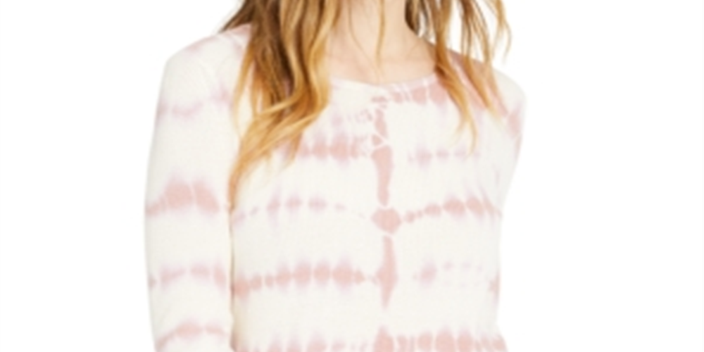 INC International Concepts Women's Pullover Tie Dye Long Sleeve Sweater Pink Size Small