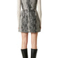 French Connection Women's Snake Print Sheath Dress Gray Size 8