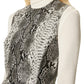 French Connection Women's Snake Print Sheath Dress Gray Size 8