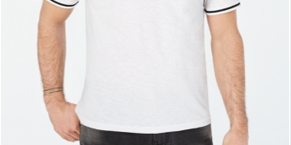 INC International Concepts Men's Colorblocked Polo T-Shirt White Size XX-Large