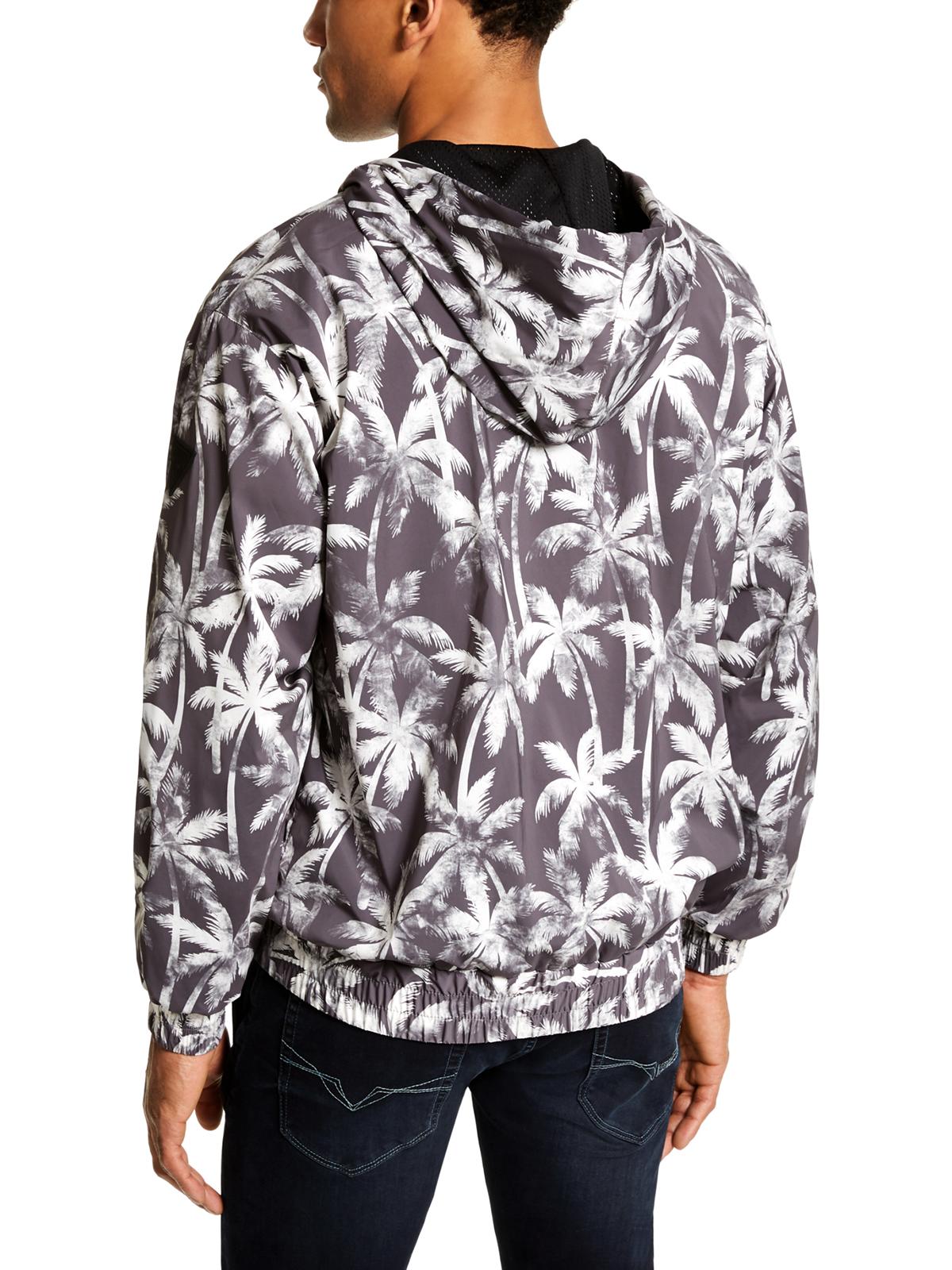 Guess Men's Wind Breaker Jacket All Gray Size X-Large