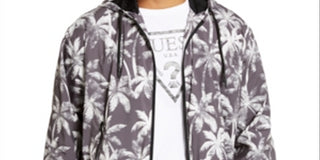 Guess Men's Wind Breaker Jacket All Gray Size X-Large