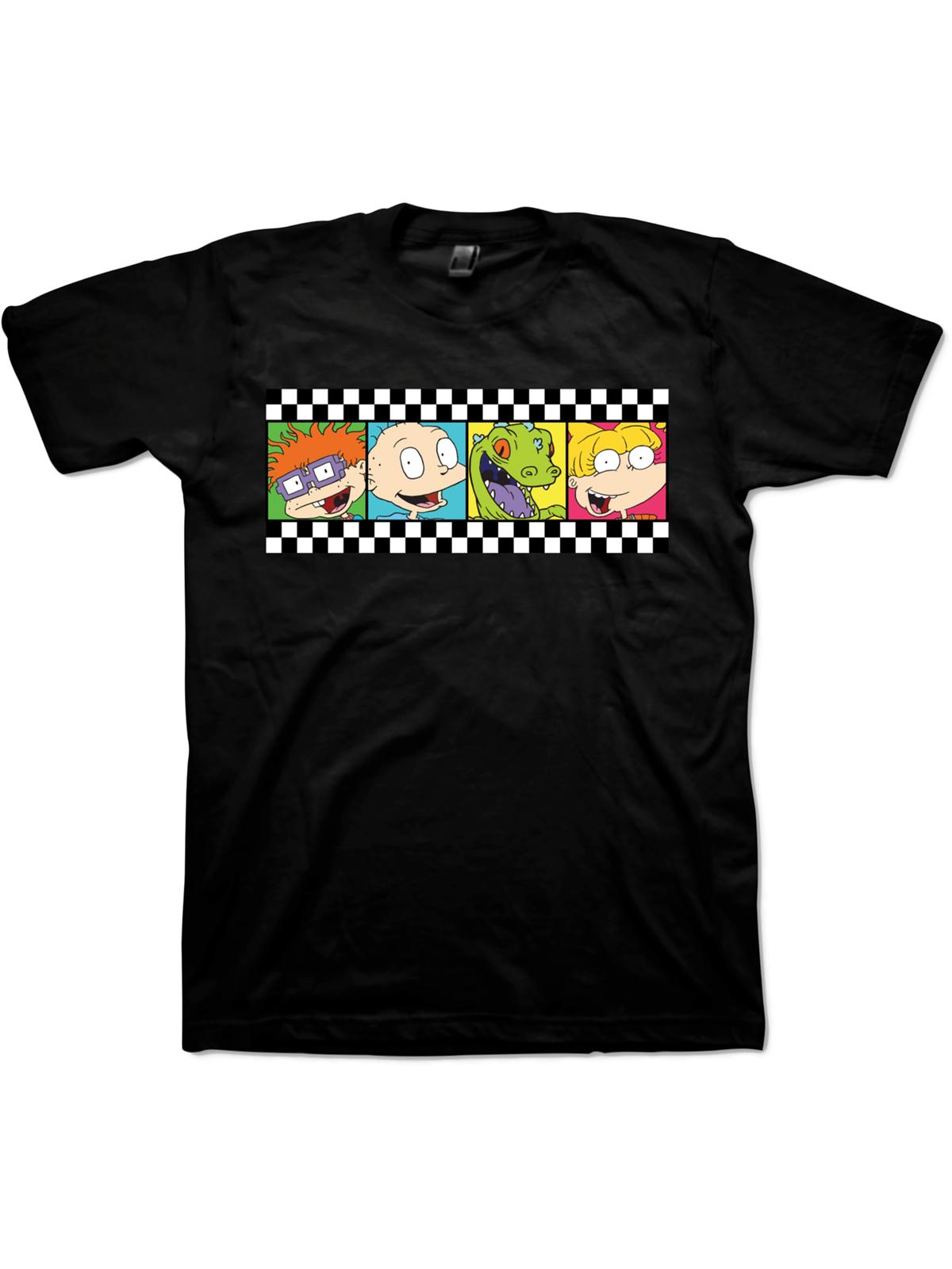 Nickelodeon Men's Rugrats Cotton Short Sleeve Graphic T-Shirt Black Size Medium