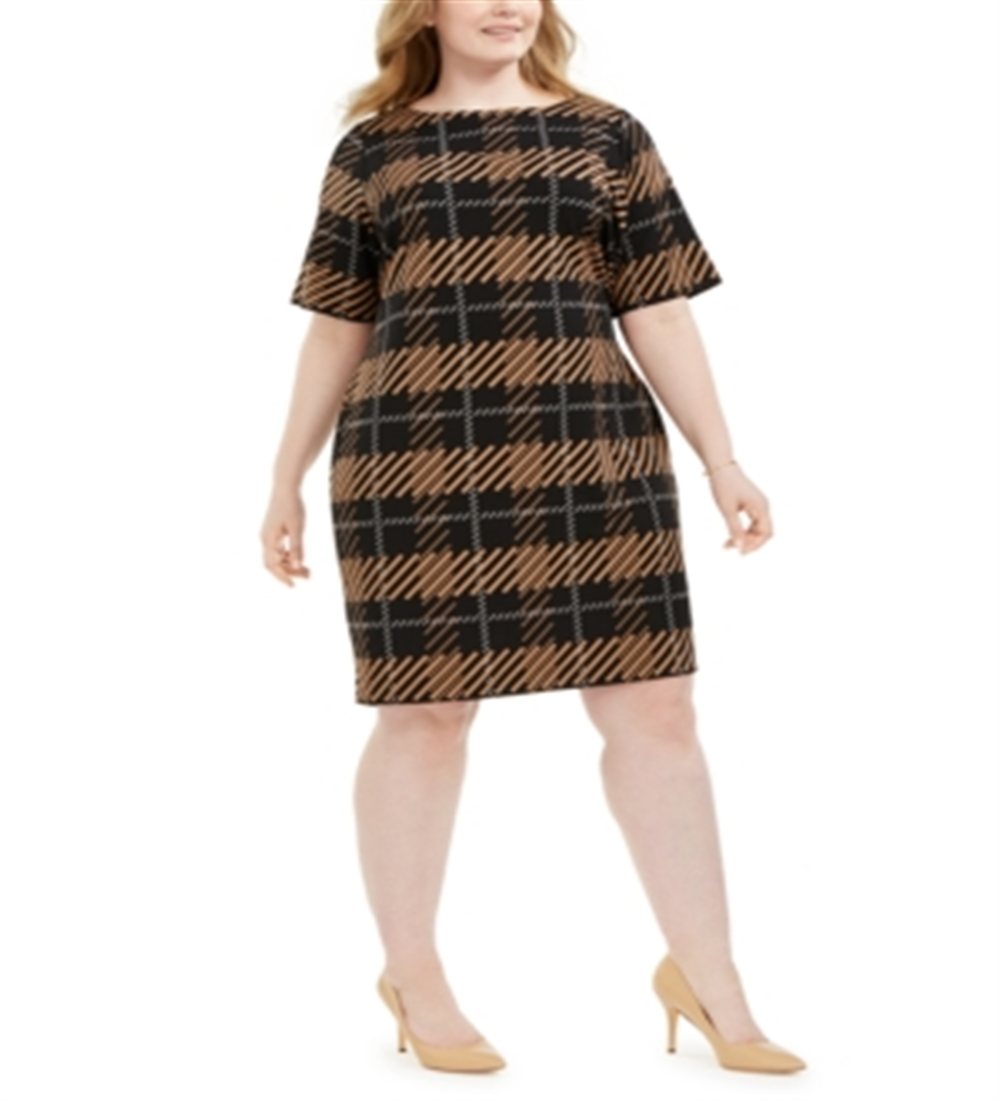 Alfani Women's Printed Sheath Dress Black Size Petite Small