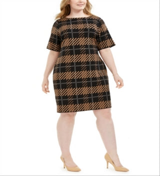 Alfani Women's Printed Sheath Dress Black Size Petite Small