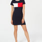 Tommy Hilfiger Women's Logo T-Shirt Dress Navy Size X-Large