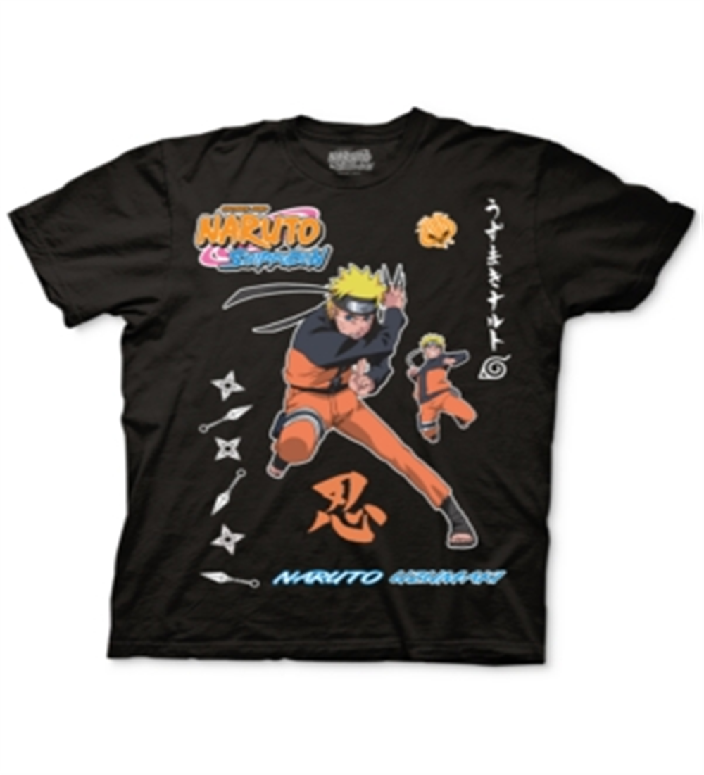 Naruto Dart Men's Graphic T-Shirt Black Size Large