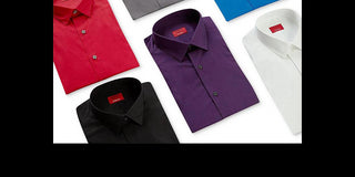 Alfani Men's Spectrum Slim-Fit Button Up Dress Shirt Red Size 16"-16.5" Neck 34"-35" Sleeve.