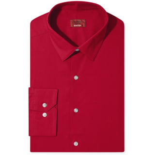 Alfani Men's Spectrum Slim-Fit Button Up Dress Shirt Red Size 16"-16.5" Neck 34"-35" Sleeve.