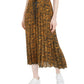Bar III Women's  Tie MIDI Accordion Pleat Skirt Yellow Size Medium