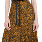 Bar III Women's  Tie MIDI Accordion Pleat Skirt Yellow Size Medium