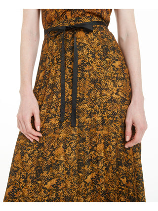 Bar III Women's  Tie MIDI Accordion Pleat Skirt Yellow Size Medium