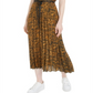 Bar III Women's  Tie MIDI Accordion Pleat Skirt Yellow Size Medium