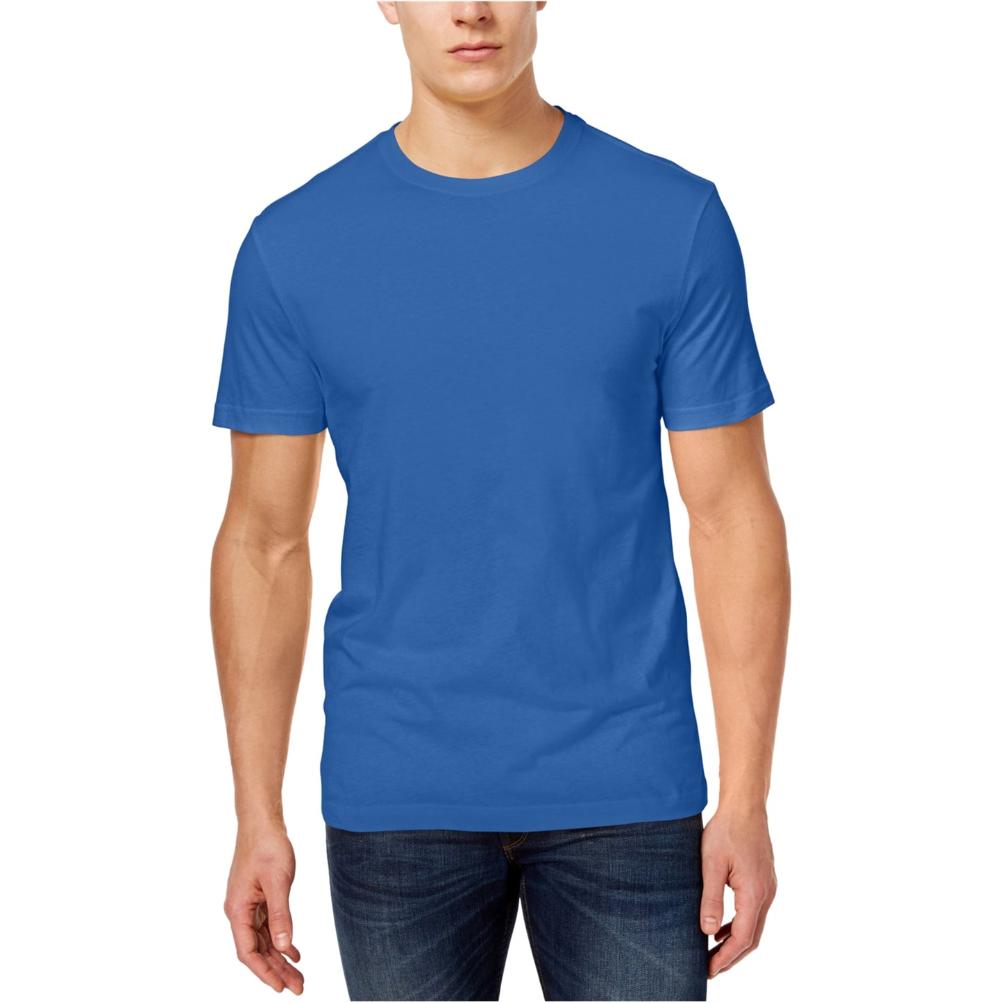 Club Room Men's Performance Basic T-Shirt Blue Size Medium