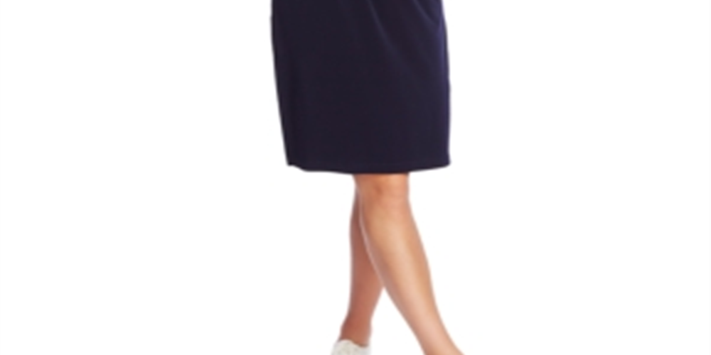 1.STATE Women's Cinched Waist V Neck Casual Dress Black Size Medium