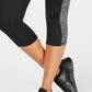 Ideology Women's Colorblocked Cropped Leggings Black Size XL