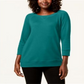 Karen Scott Women's Sport Scoop Neck Top Green Size XX-Large