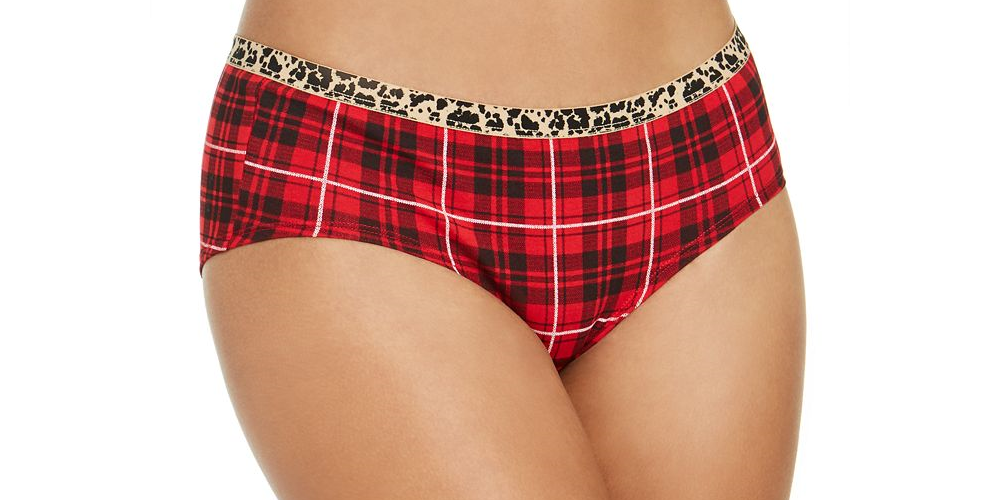 Jenni Women's Printed Hipster Underwear -Red Size XL