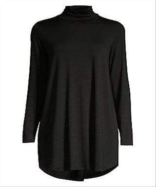 Eileen Fisher Women's Knit Turtleneck Tunic Black Size X-Large