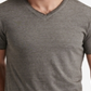 Lucky Brand Men's Venice Burnout V Neck T-Shirt Gray Size XXL