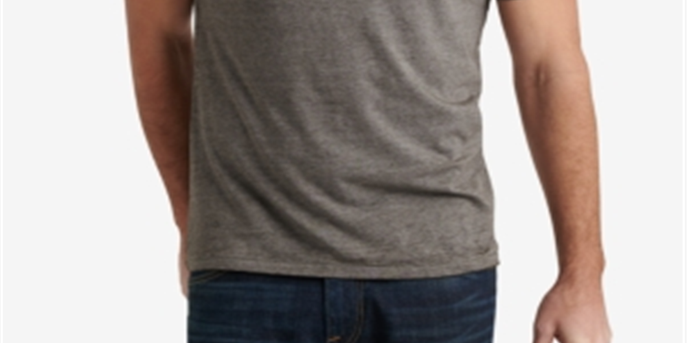 Lucky Brand Men's Venice Burnout V Neck T-Shirt Gray Size XXL