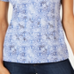 Karen Scott Women's Printed Scoop Neck T-Shirt Blue Size Medium