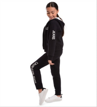Calvin Klein Big Girl's Logo Sweatpants Black Size 8-10