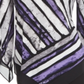 Alfani Women's Petite Printed Pointed-Hem Top  Art Stripe Purple Size PXL