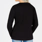 Karen Scott Women's Sequined Holiday Deer Sweatshirt Black Size Petite L