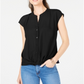 INC International Concepts Women's Twist Front Top Black Size Petite XL